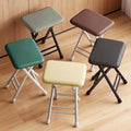 Stackable Kitchen Stools, Folding Chairs, Commercial Event Seat, Comfortable Cushion, for Patio, Picnic, Parties, Home, Office(Green,White Frame)