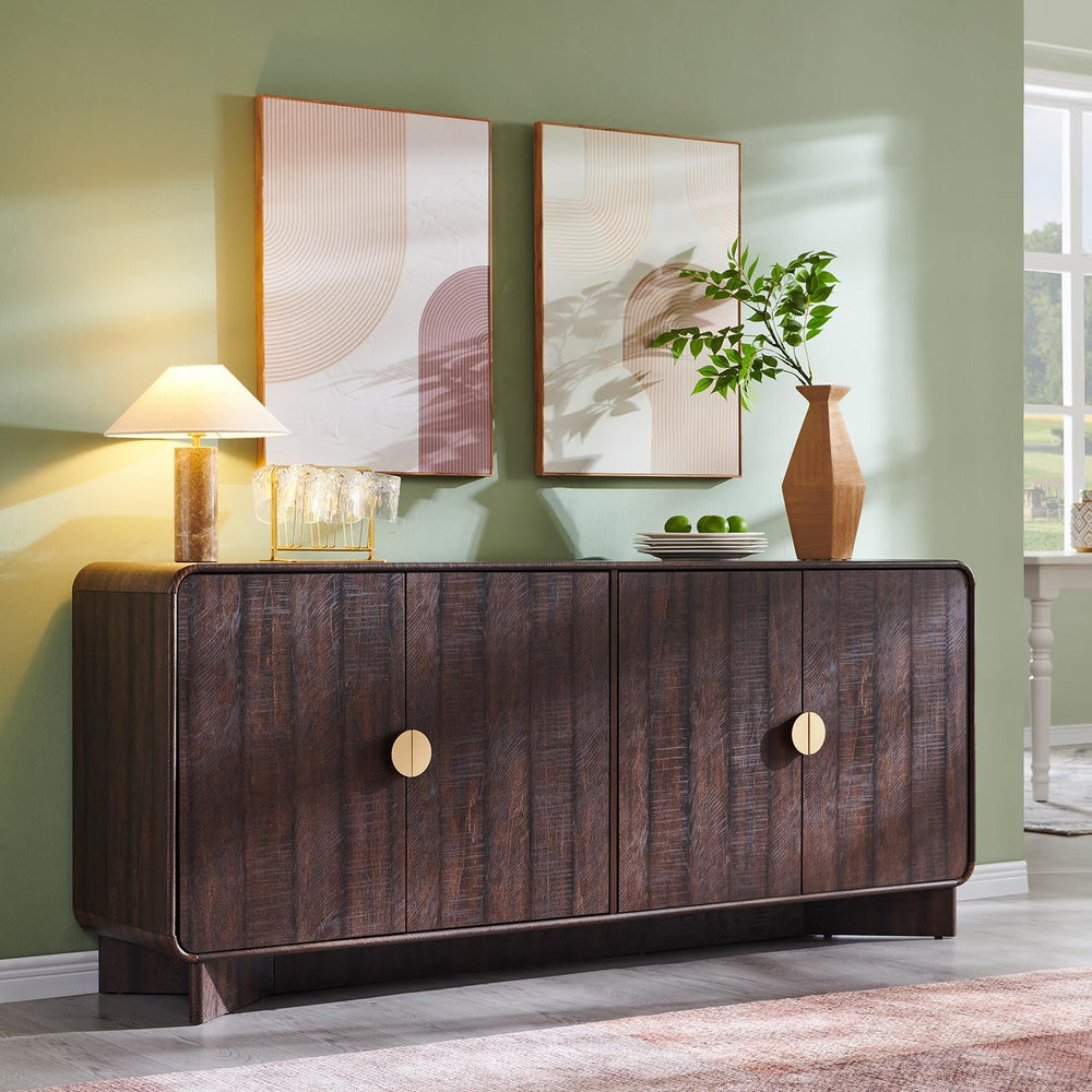 IFGET Modern Buffet Cabinet with Storage, 70" Large Sideboard Buffet Sto...
