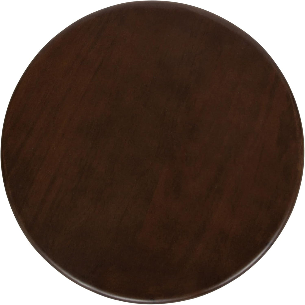 Kate and Laurel Seebeck Modern Wooden Round Side Table; 14 x 14 x 20; Dark Br...