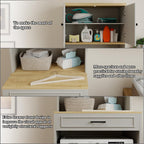 Washer Dryer Countertop with Shelf, Over The Washer or Dryer Storage Shelves Cabinet, Laundry Room Storage and Organization, Compact Washing Machines with a Width of Less Than 27 inches