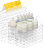27 PCS Clear Plastic Drawer Organizer Set, 4 Sizes Acrylic Drawer Storage Trays Non Slip Storage Bins for Makeup, Jewelry, Gadgets for Kitchen, Bedroom, Bathroom, Office