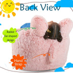 Fluffy Bean Bag Chair for Kids, with Plush Faux Fur Cover, 2.5FT Memory Foam Bean Bag Chairs for Teens & Kids, Ultra Soft Sofa for Living Room/Bedroom/Dorm,Pink