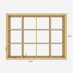 furtble Bookshelf with Storage Bins, 12-Cube Storage Organizer, Modern Wood Open Bookcase, Multifunctional Display Shelf for Living Room, Bedroom, Home Office, Oak