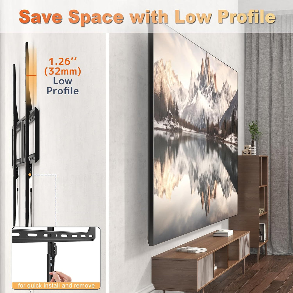 PUTORSEN 37-140'' Low Profile TV Wall Mount, Weight up to 275 lbs | H...