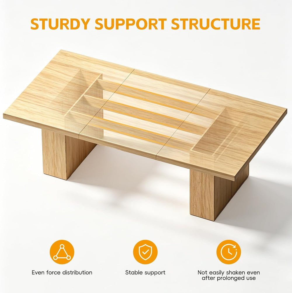 Dining Table for 4-12 People, Modern Wood Kitchen Table with Storage Cabinets...