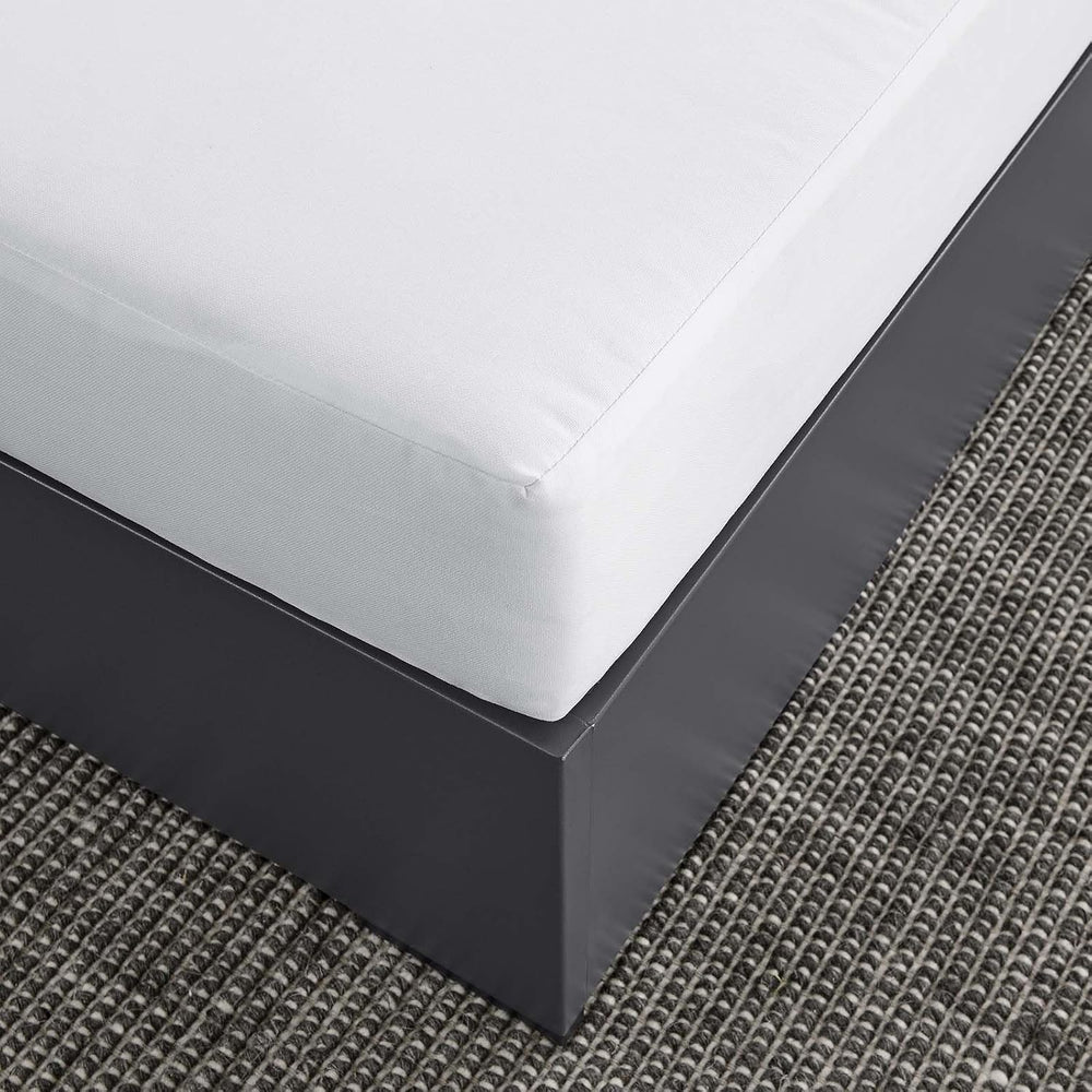 Modway Tahoe Aluminum Ottoman in Gray White with Weather-Resistant Cushion-Id...