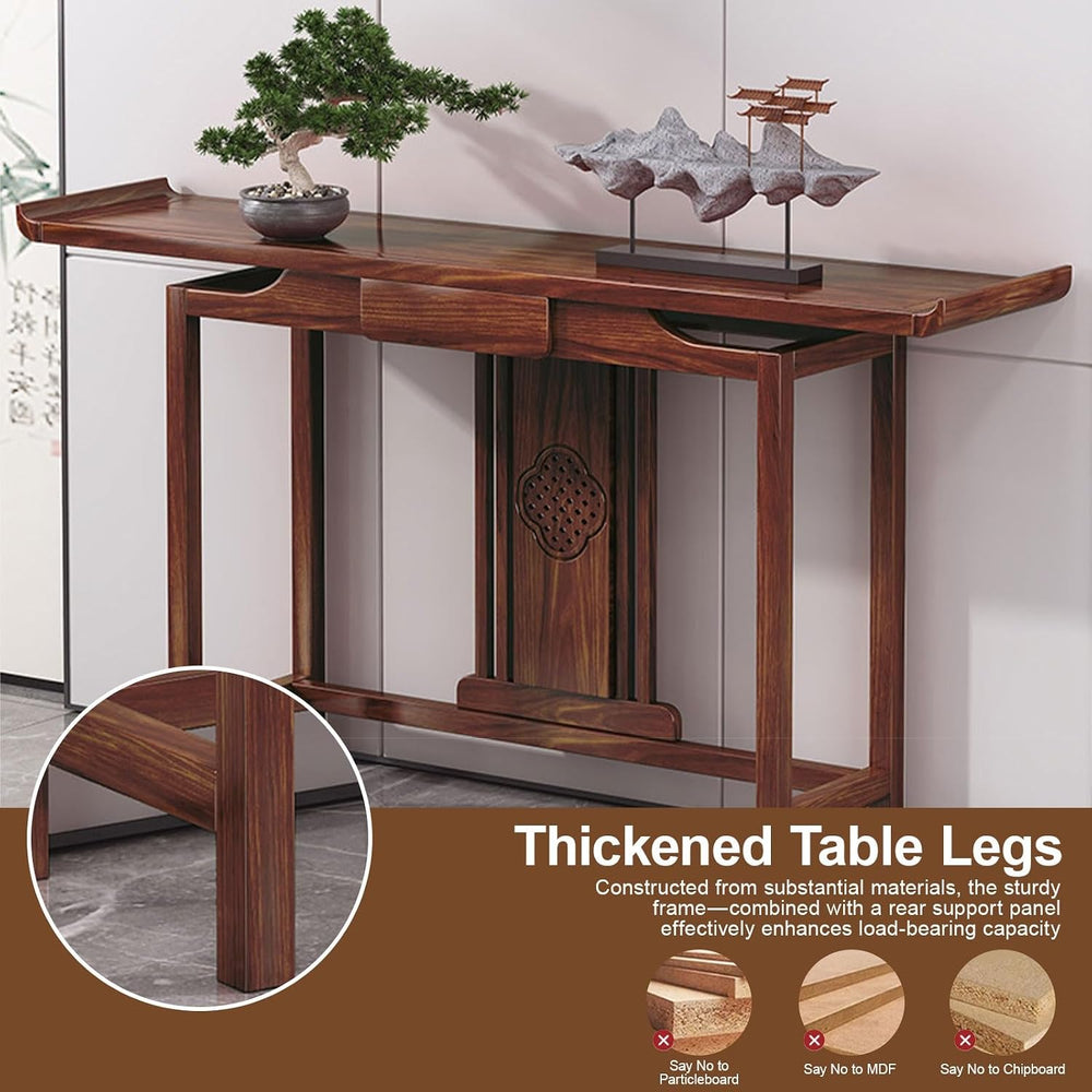 Meditation Altar Table At Home, Buddhist Style Wooden Altar Cabinet, Personal...