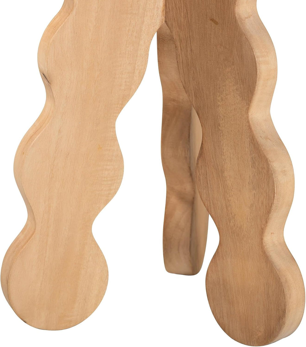 Bali & pari Sino Acacia Wood Multipurpose Accent Stool - Sculptural End T...