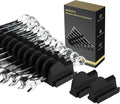 48 pcs Modular Wrench Organizers for Tool Drawers - Wrench Rack with Metric&SAE Labels, Perfect Tool Storage Holder. Gift for father, brother and boyfriend (Black without Magnet)