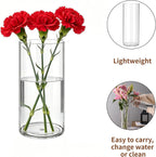 4 Pack Acrylic Cylinder Vases for Centerpieces,5x10 inch Tall Clear Flower Vase, Unbreakable Vases,Hurricane Candle Holders Floating Candle Vase for Wedding Dinner Table Party Living Room Decor