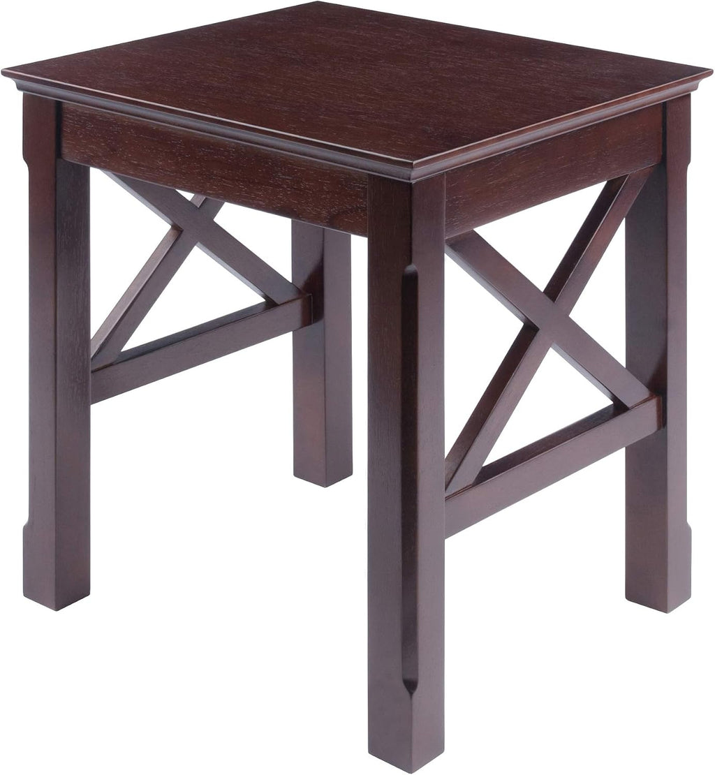 Winsome Xola Nesting Tables, Cappuccino | Small Square Coffee or End Table Set for Bedroom, Living Room, Den, Elegant Furniture for Any Home Decor