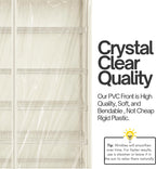 Formosa Covers Premium Clear Front Wire Shelf Steel Rack Cover Off White - Heavy-Duty Storage Solution for Wire Shelving Rack (48”Wx18”Dx72”H) - Waterproof PVC, Water/Dust Resistant Fabric, Zippers | Keep It Clean & Seen | Dustproof Waterproof 300D