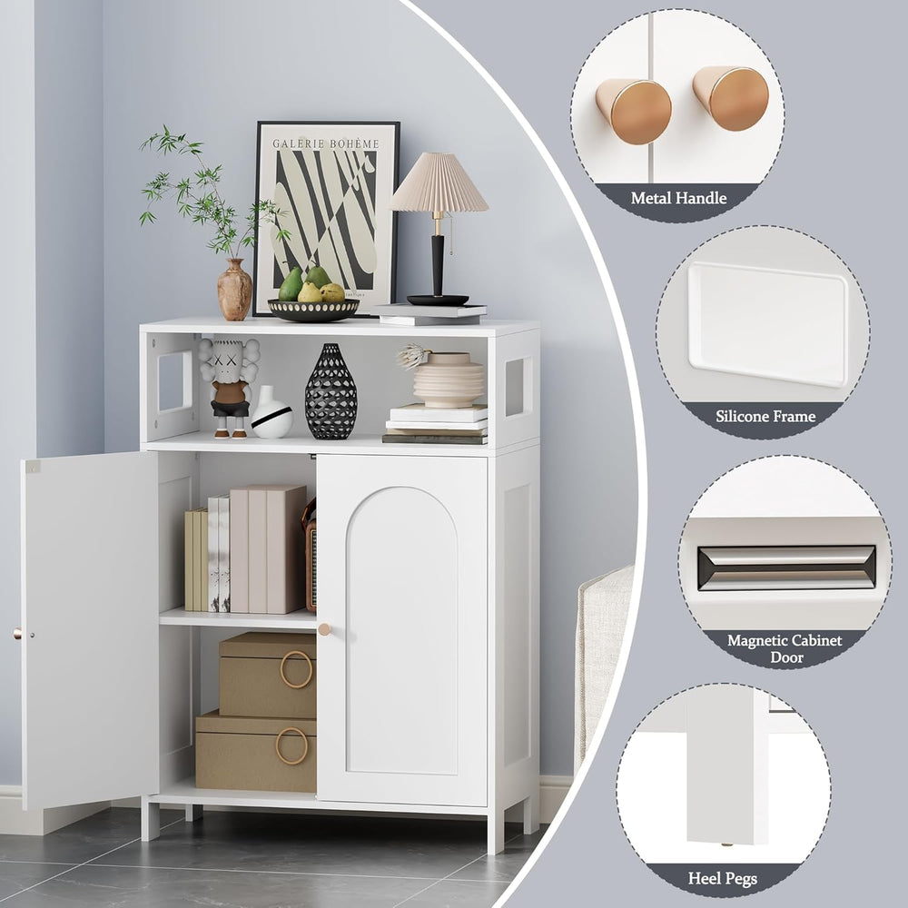 BEWISHOME Bathroom Storage Cabinet, Bathroom Floor Storage Cabinet, Freestand...