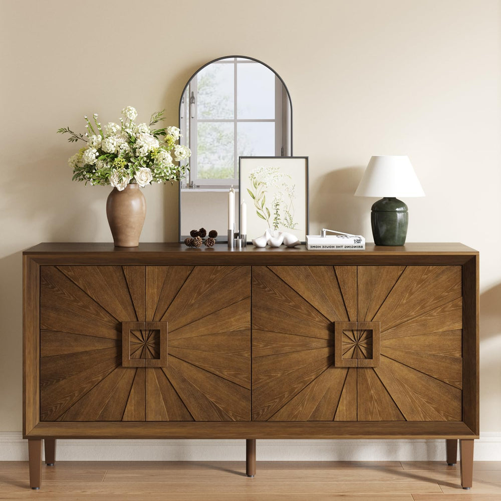 Large Buffet Sideboard Cabinet with Storage,60" Modern Cedenzas Buffet T...