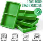 8 pcs Silicone Tray Dividers for Harvest Right Freeze Dryer Medium and Small Trays, Silicone Food Molds for Harvest right freeze dryer accessories, Green silicone food freezer tray