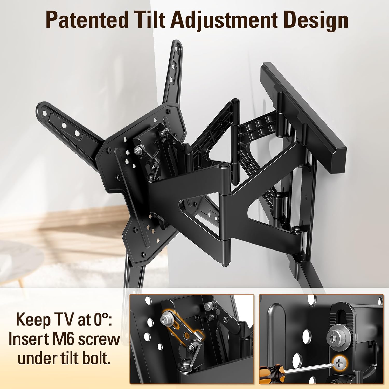 Mounting Dream Ultra Slim Full Motion TV Wall Mount, Low Profile Articulating TV Mount for 26 to 75 Inch TVs - Smooth Extension, Swivel, Tilt, Fits 16" Studs, Max VESA 400x400mm, Holds 88lbs