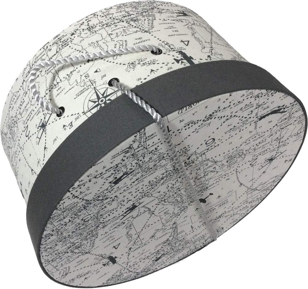 Sarah's Hat Boxes Classic Travel Hat Box – 12.75" x 6.5" (Dia. x Ht.) Handmade in USA – Odorless Non-Toxic Adhesive, Cording Handle – Premium Storage for Hats & Accessories