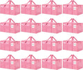 16 Pack Extra Large Heavy Duty Moving Bags, Pink Storage Bins with Lids, Reinforced Handles & Heavy-Duty Zippers Moving Boxes Storage Bags Totes for Clothes Packing, Dorms, College Supplies, Pink