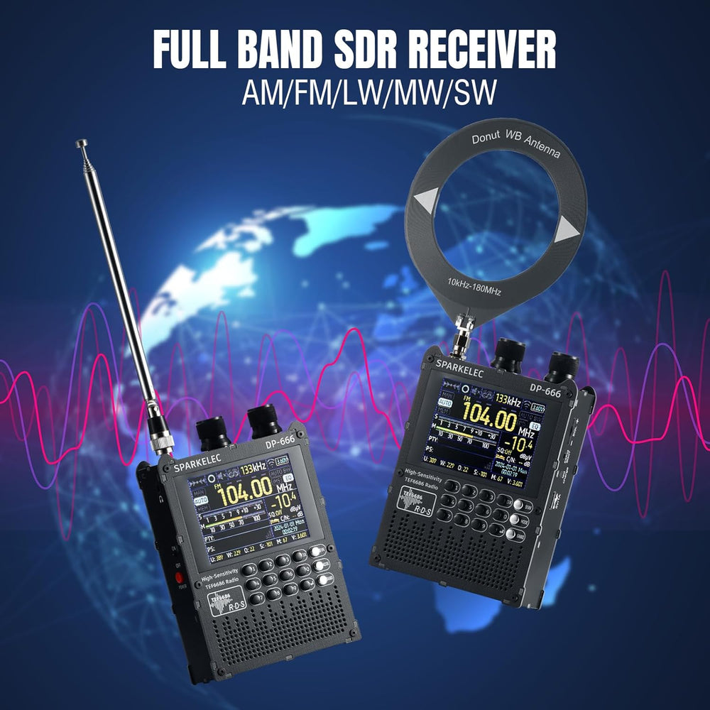 DP-666 Full Band DSP Radio with TEF6686 Chip, Professional AM/FM/LW/MW/SW RDS...
