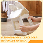 Kids Folding Chair Plastic Foldable Step Stool with Rabbit Ear Back Support for Living Room Kitchen Bathroom