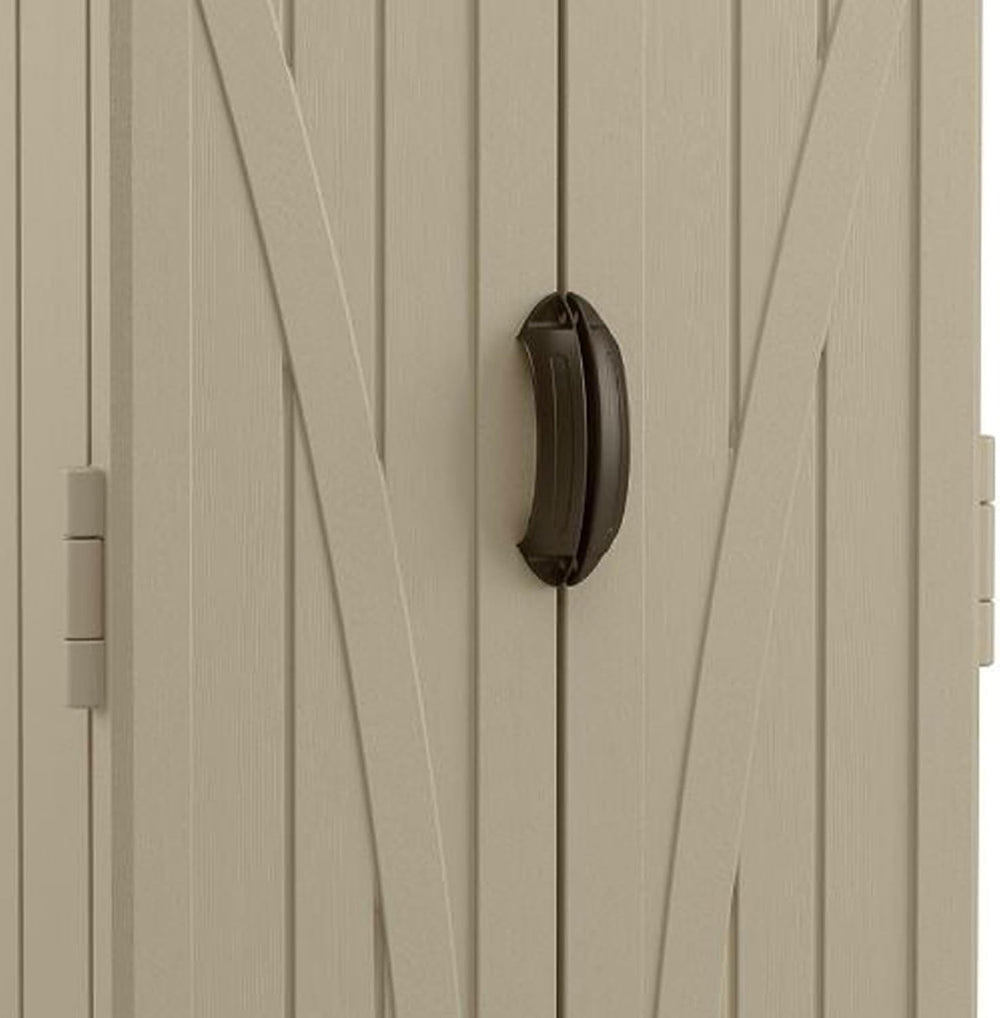 Suncast Vertical Shed, Compact Outdoor Storage System, 22 Cu. Ft. Capacity, S...