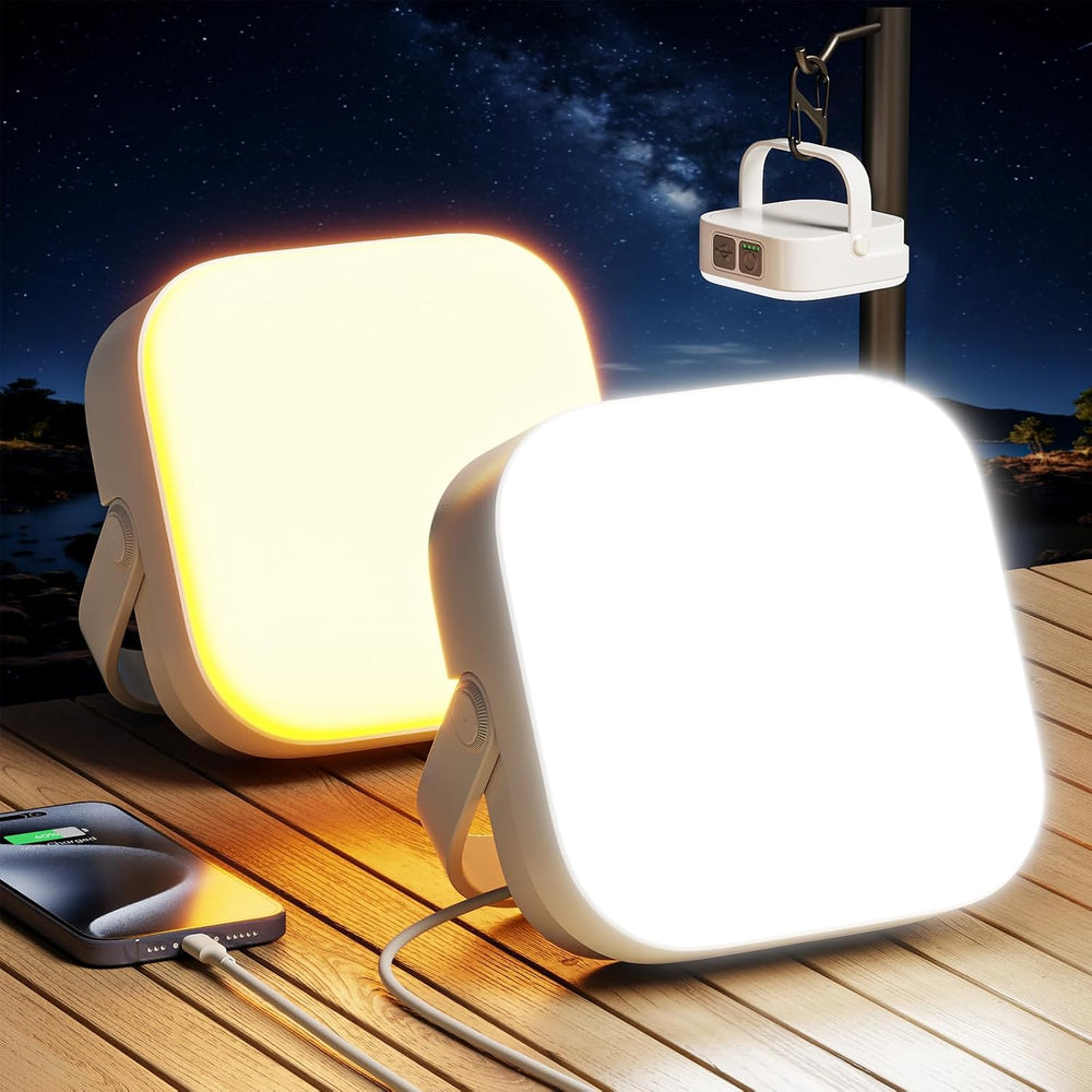 Eventek 2Pack 20000mAh Camping Lights, Camping Lantern Rechargeable Total Up ...