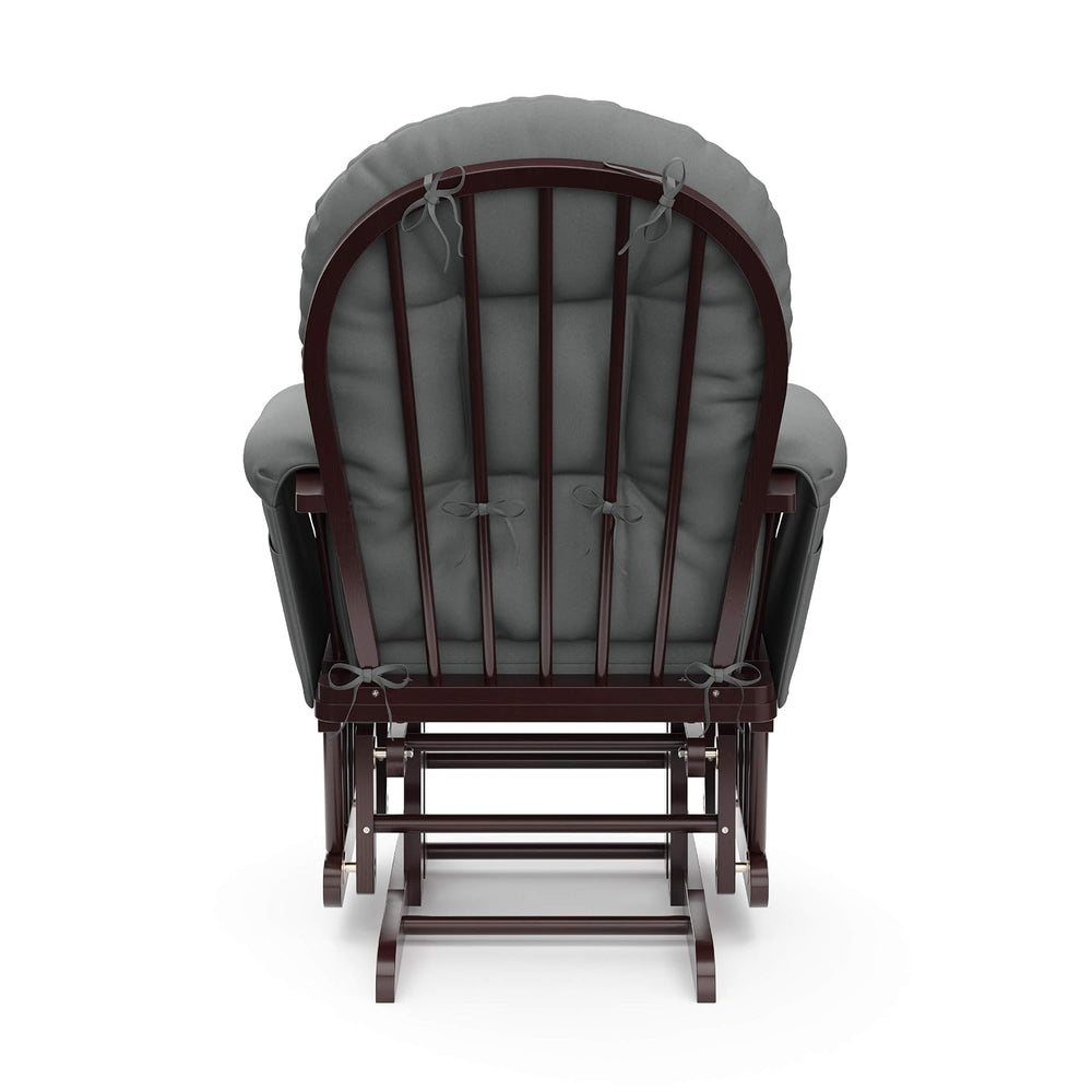 Storkcraft Premium Hoop Glider & Ottoman, Espresso/Gray