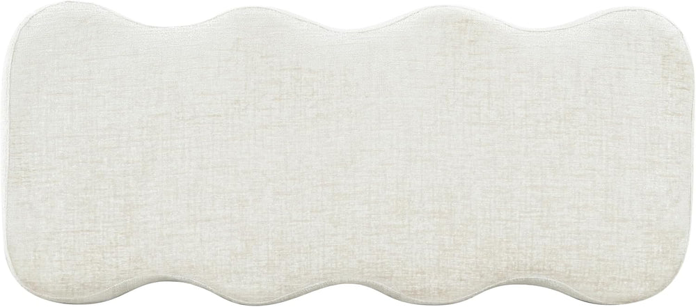 SAFAVIEH Couture Collection Jacqualessa Cream Chenille Bench (Fully Assembled)