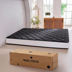 MAXYOYO 6" Extra Thick Futon Mattress Floor Mattress, Queen Size Diamond Pattern Mattress Pad Tatami Pad Japanese Floor Mattress for Adults Floor Roll Up Mattress Guest Mattress, Black