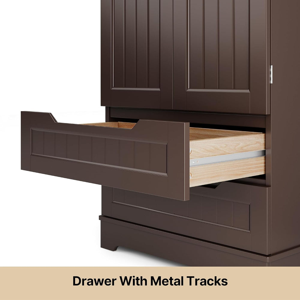 Gizoon 47'' Kitchen Pantry Cabinet with Drawers for Dining Room, Dark...