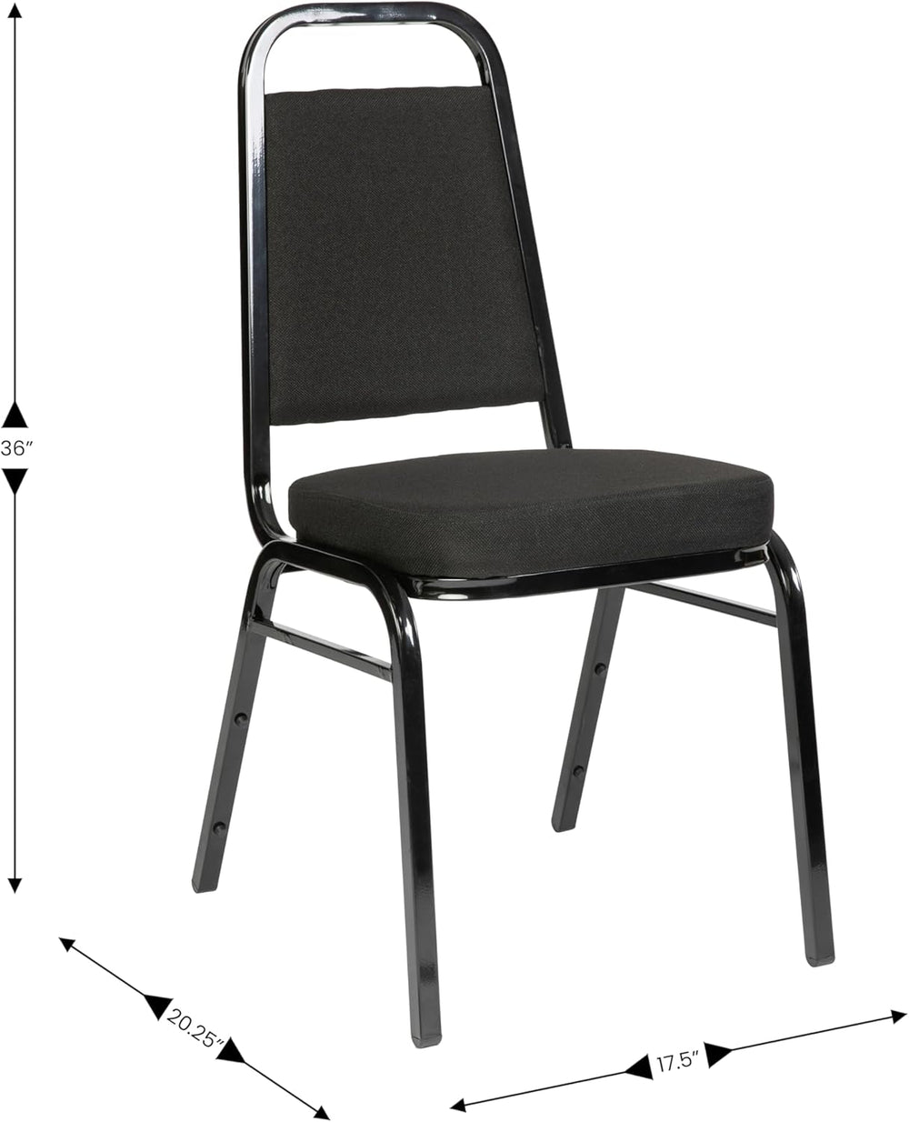 Flash Furniture Hercules Series Trapezoidal Back Stacking Banquet Chair with ...