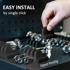 80 pcs MAGNETIC Modular Wrench Organizers for Tool Drawers - Wrench Rack with Metric & SAE Labels, Perfect Tool Storage Holder. Gift for father, brother and boyfriend (With Magent) (Black)
