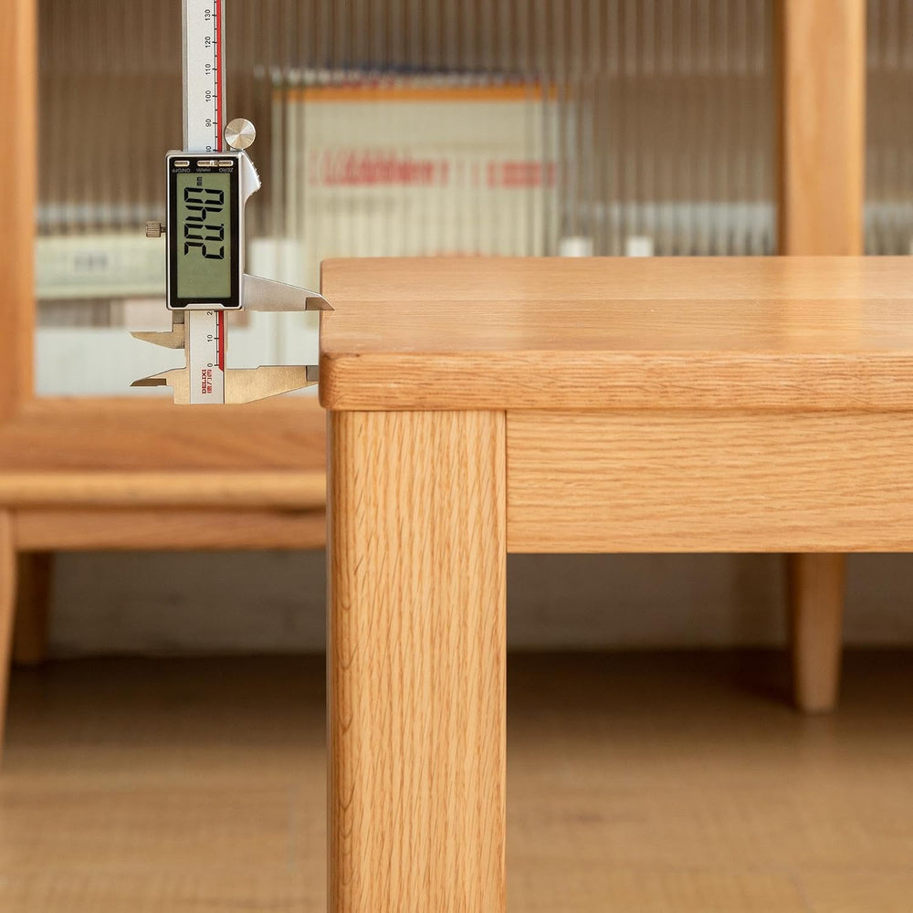 GDFStudio 39.37" Solid Oak Wood Dining Bench, Rectangular Wooden Bench S...