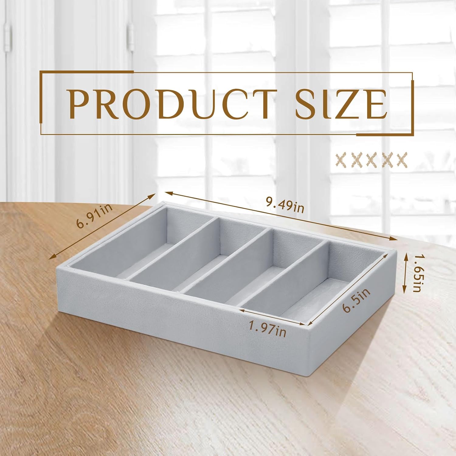 4 Pcs Gray Sunglass Organizer Trays 4 Grids Velvet Glasses Holder Jewelry Display Organizer Eyeglasses Storage Box Drawer