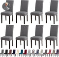 Chair Covers, Stretch Kitchen Chair Covers/Dining Room Chair Covers Set of 8, Removable Washable Dining Chair Slipcovers for Home, Hotel, Banquet