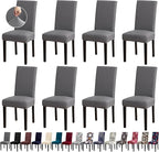 Chair Covers, Stretch Kitchen Chair Covers/Dining Room Chair Covers Set of 8, Removable Washable Dining Chair Slipcovers for Home, Hotel, Banquet