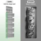 Over The Door Organizer Storage, 6 Shelf of Reinforcement Anti-Tilt Can Bear 44lb Bathroom Organization and Storage, Suitable for Bedroom, Pantry, Kitchen, Grey