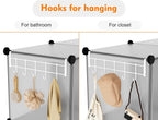 HOMIDEC 6 Light Grey Cube Storage Organizer, Modular Storage Shelf with Hammer, Cube Storage Bin Cabinet Closet Bookshelf for Living Room, Bedroom, Office, Each Cubes Size 11.8 x 11.8 inch