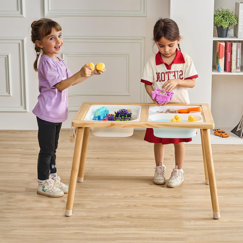 VEVOR Sensory Table for Toddlers, Activity with 3 Foldable Storage Bins, Pape...