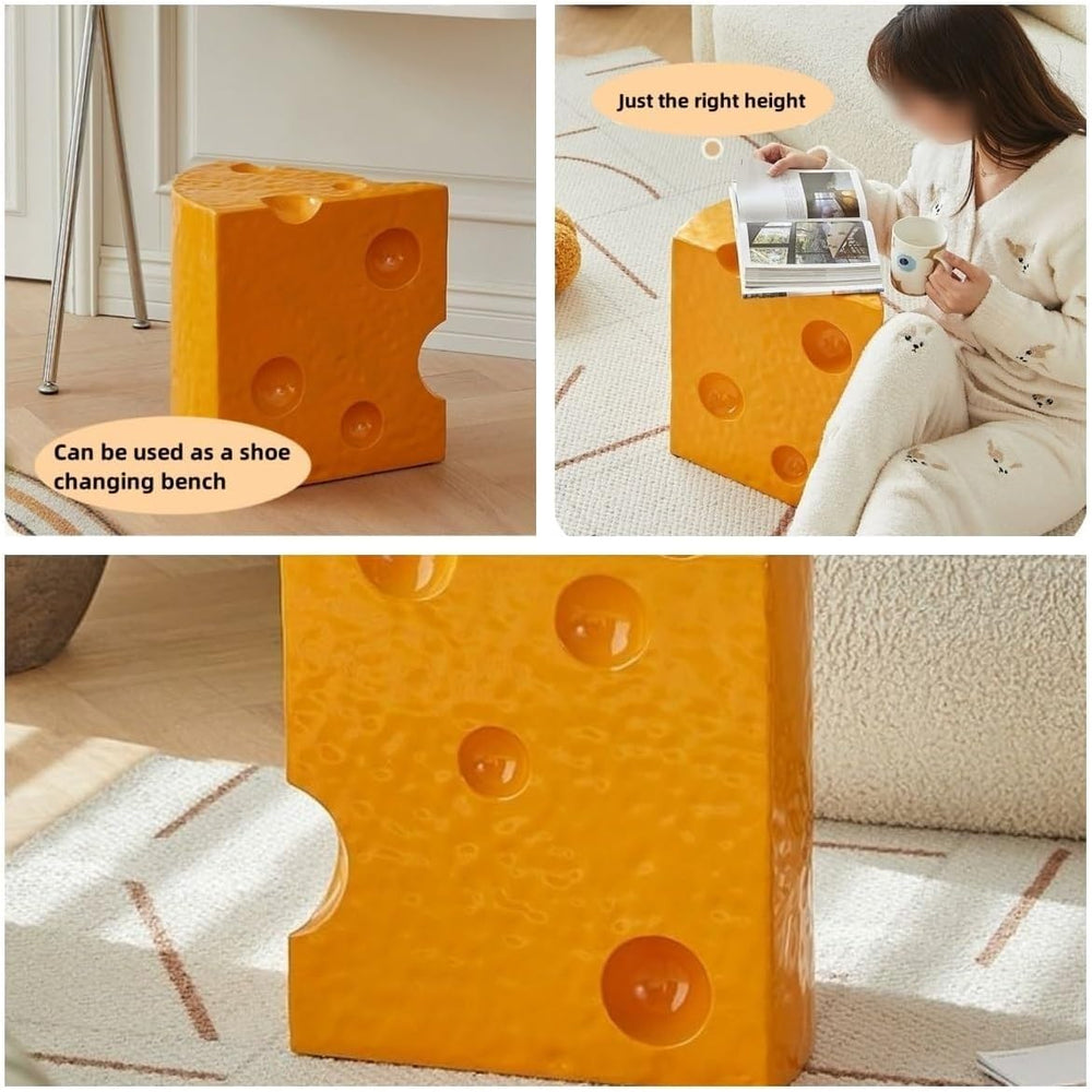 Coffee Table Cheese-Shaped Triangle Resin Side Table Multifunctional Sofa Sto...