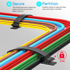 XHF 30pcs Adhesive Cable Wire Clips Black, Outdoor Cable Management Wire Organizer Cord Holder for Under Desk, Car, Wall, TV PC Ethernet Cable
