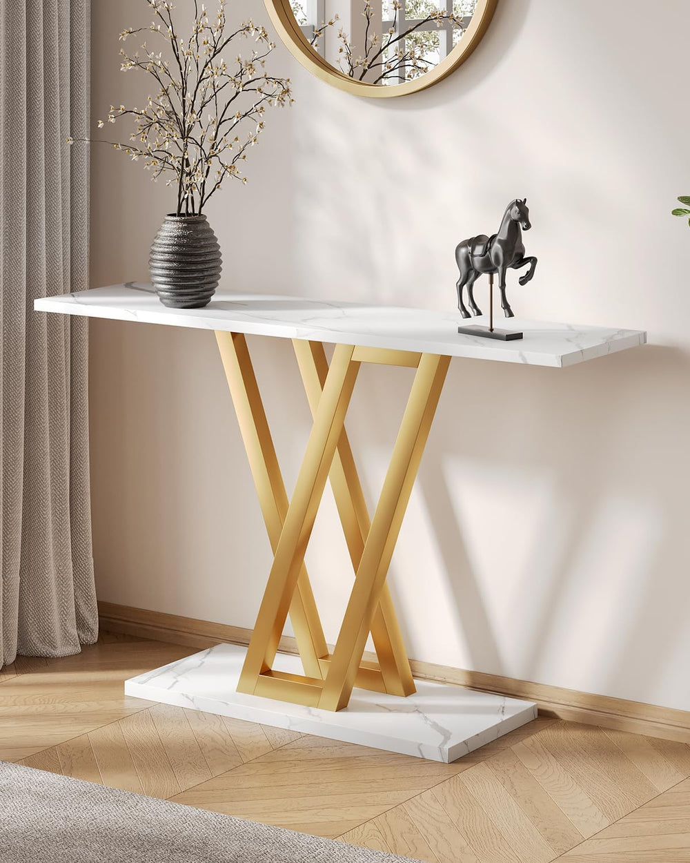 LITTLE TREE Console Table Hallway Table for Entryway 43 Inch Sofa Table Entry...