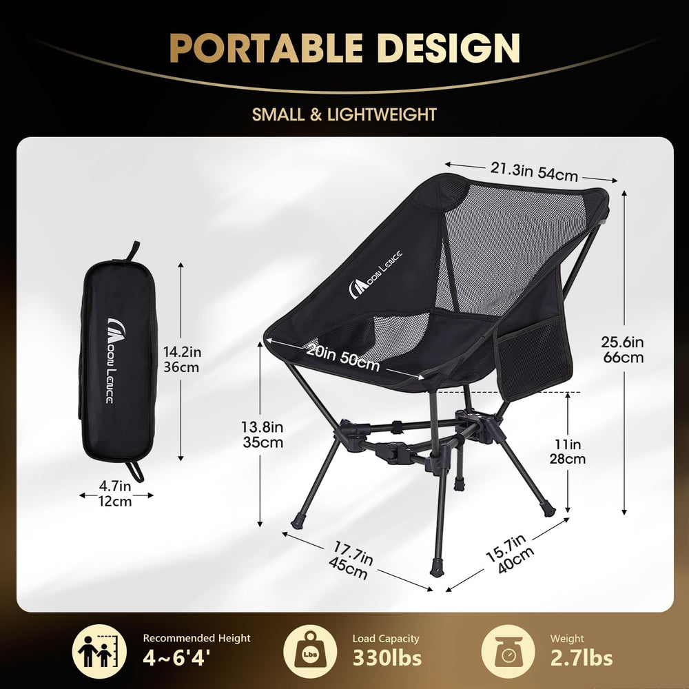 MOON LENCE Portable Camping Chair Backpacking Chair - The 4th Generation Ultr...