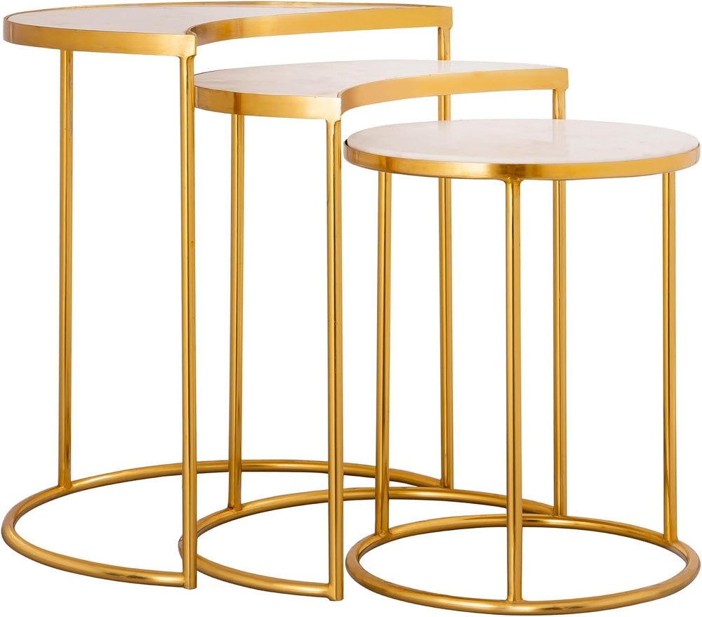 First of a Kind Side Table in Gold Iron