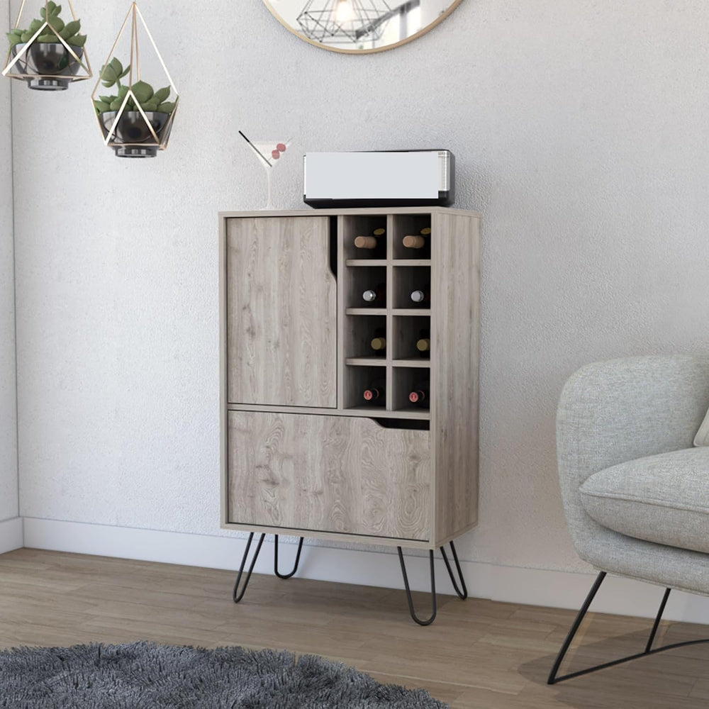 Rectangle Wine Cabinet with Drawers, Storage Locker Pantry Sideboard for Kitc...