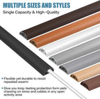 Floor Cord Covers for Wires 12FT Cable Hider Wire Cover Self Adhesive Cord Hider Floor for Offices, Homes, Workshops, Warehouses Cable Cavity 0.39" W x 0.27" H