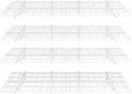 FLEXIMOUNTS 4-Pack 24-inch-by-72-inch Wall Shelf Garage Storage Rack Wall Mounted Floating Shelves 2x6 ft,White, Classic Series