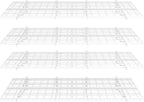 FLEXIMOUNTS 4-Pack 24-inch-by-72-inch Wall Shelf Garage Storage Rack Wall Mounted Floating Shelves 2x6 ft,White, Classic Series