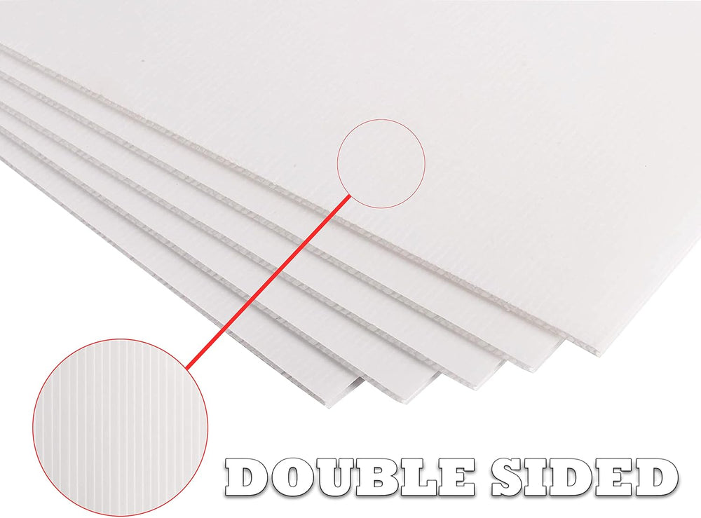 Corrugated Plastic Board 24x24 100Pack White Coroplast Sheets 24x24 Coroplast...