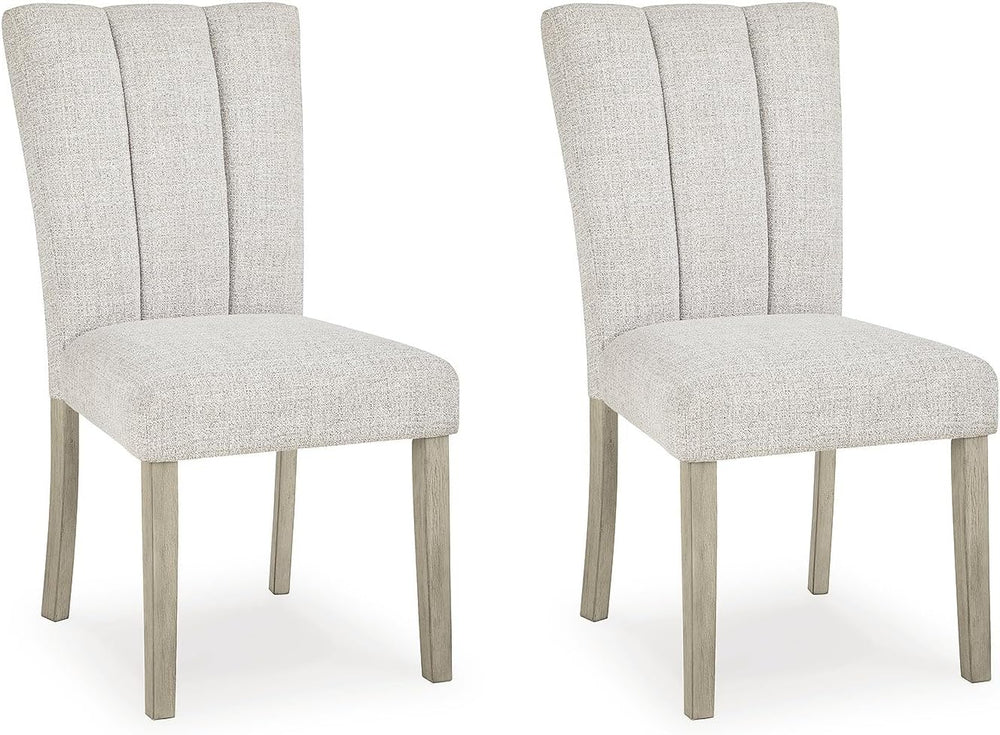 Signature Design by Ashley Upholstered Dining Chairs Set of 2, Bisque | Solid...